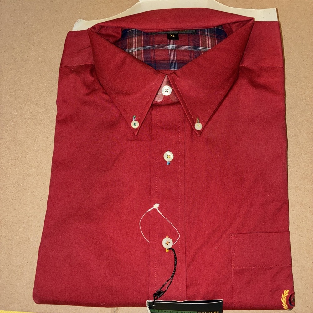 vtg alexander julian colours xl shirt maroon nwt Long Sleeve